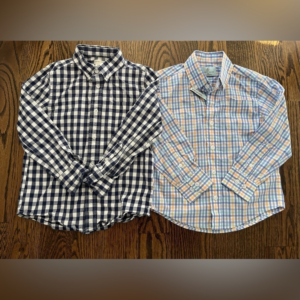 Crewcuts/ Class club lot of 2 button up shirts boys Sz. 4/5 NWOT